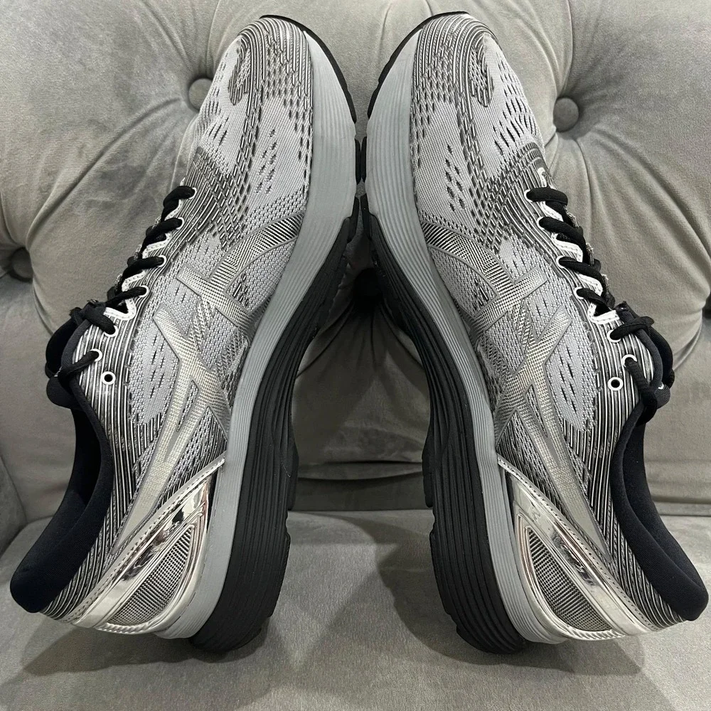 Asics Gel-Nimbus 21 Running Shoes Mens 12 Sheet Rock Silver Platinum Sneakers
